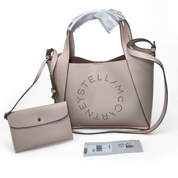 Stella McCartney Handbags - Stella McCartney Grainy Leather Circle Logo Tote/Crossbody - Ballet Pink NWT